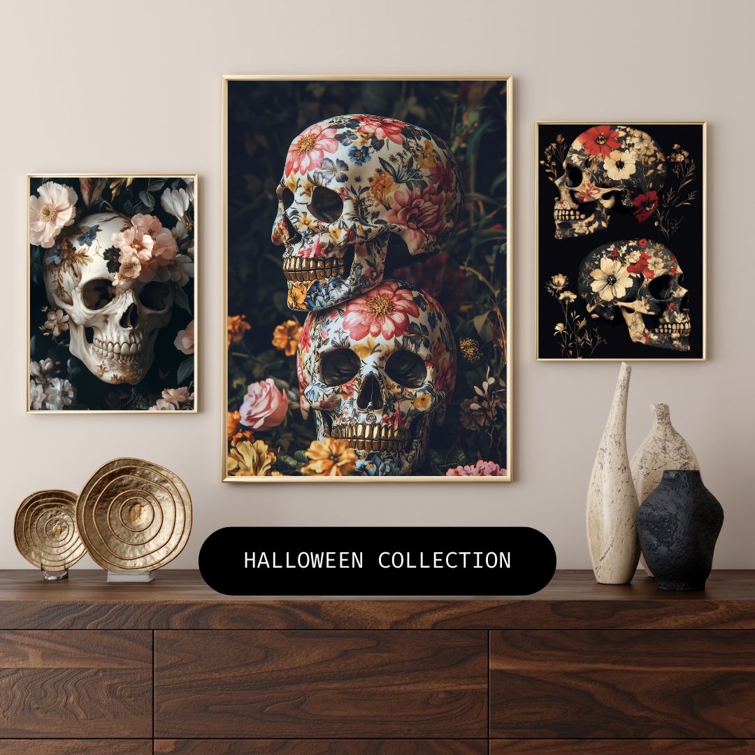 Skull Floral - Pastel Flowers