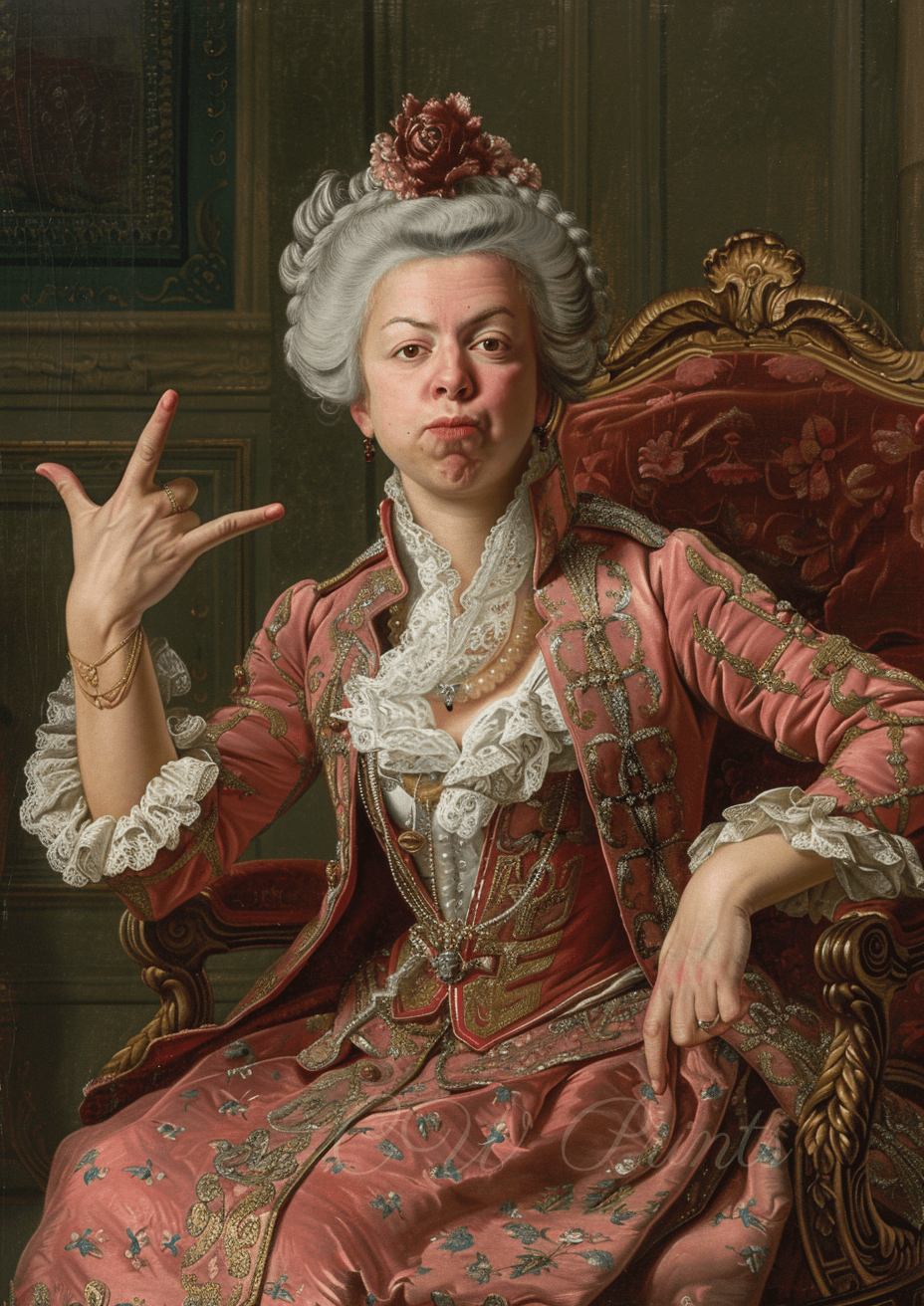 18th Century baroness hand gesture