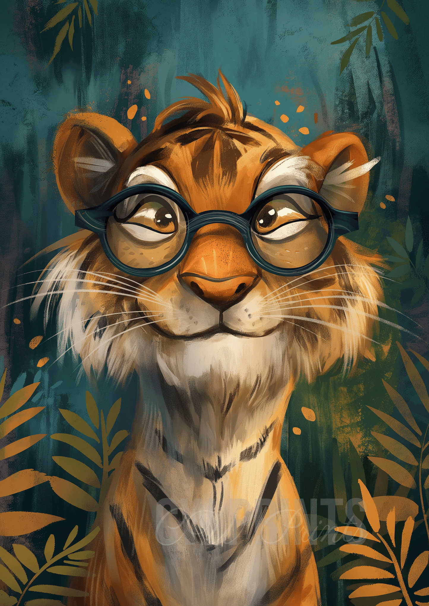 Tiger wearing glasses - Nursery