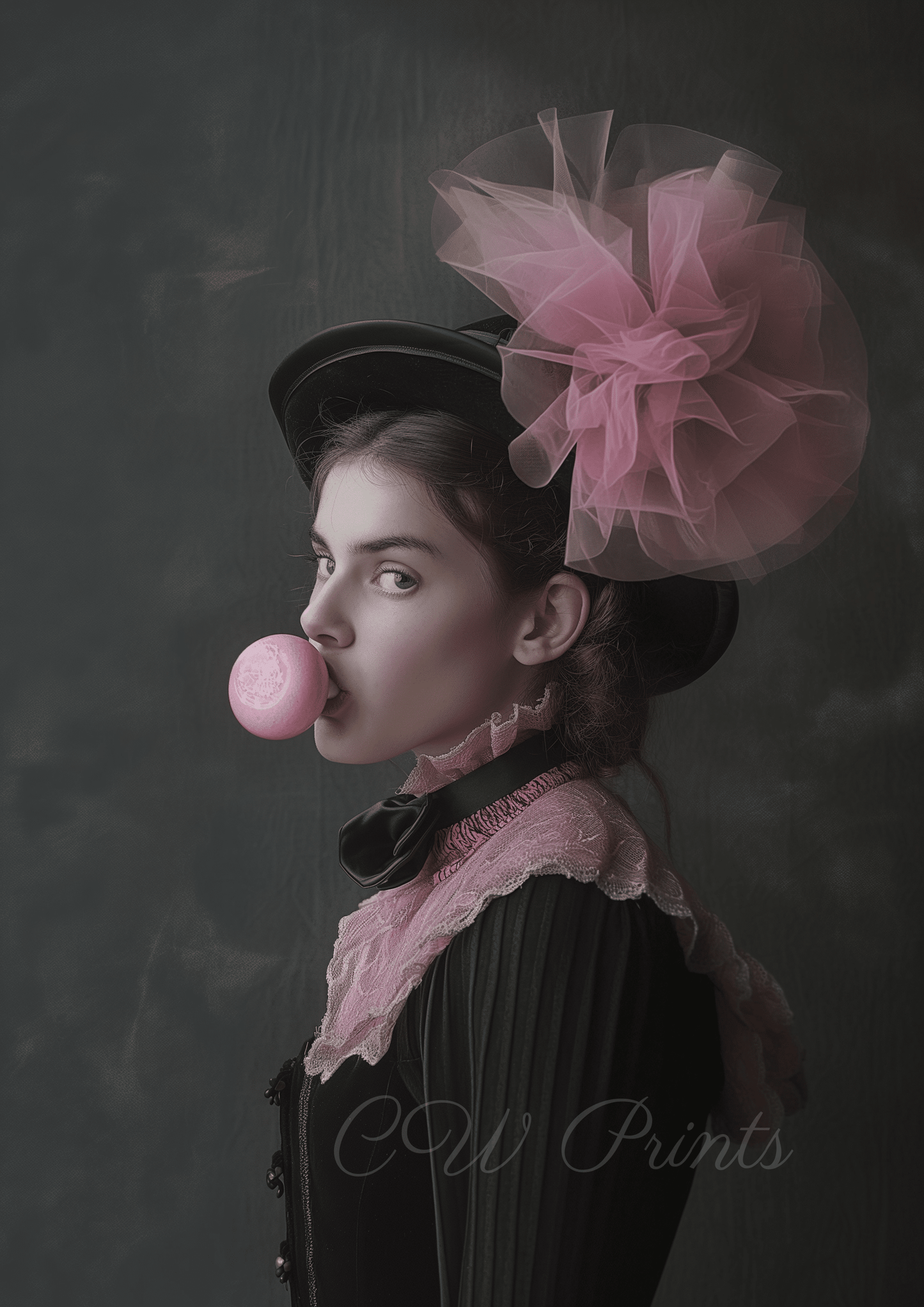 Baroness blowing Bubblegum