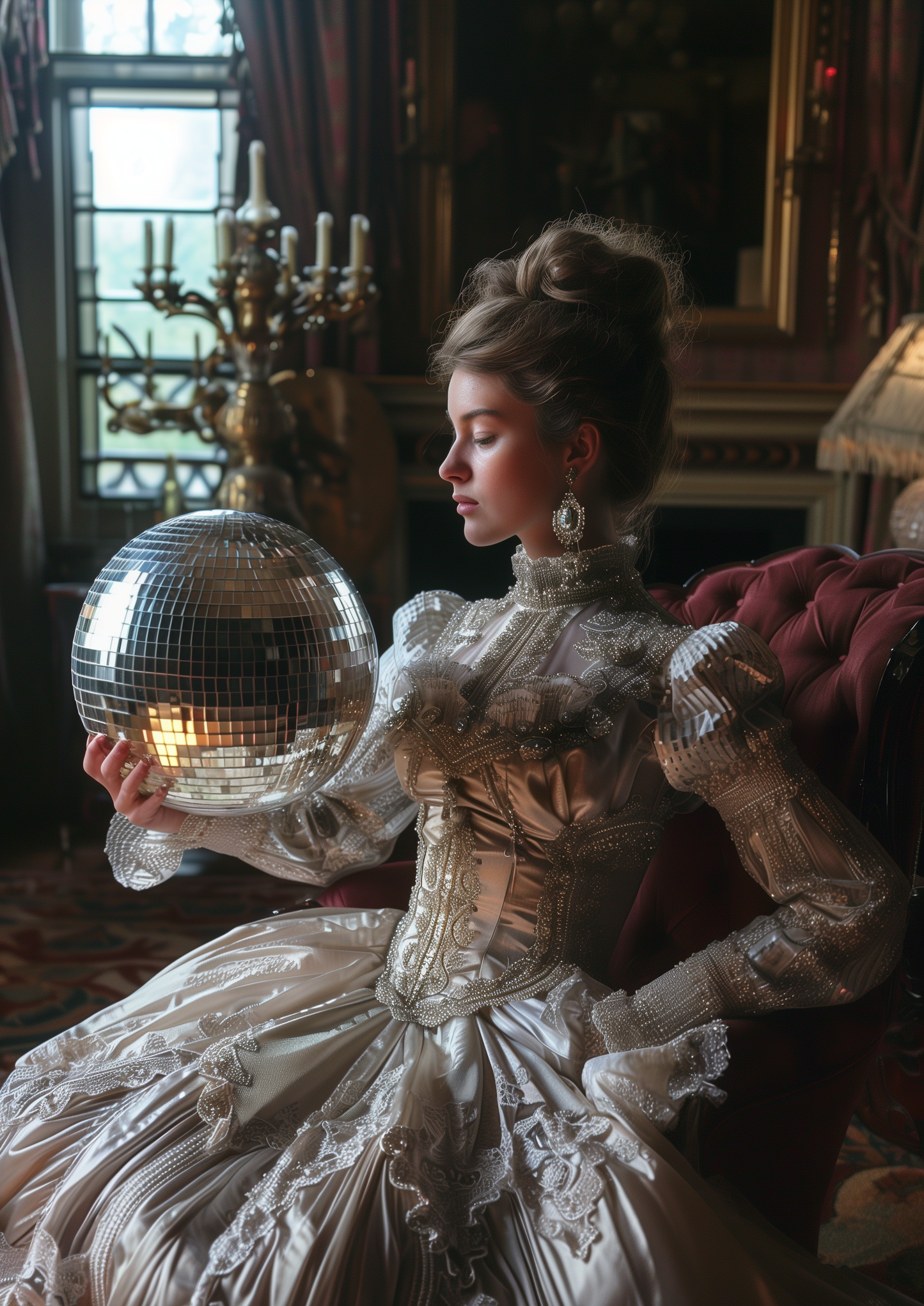 Baroness admiring Disco Ball