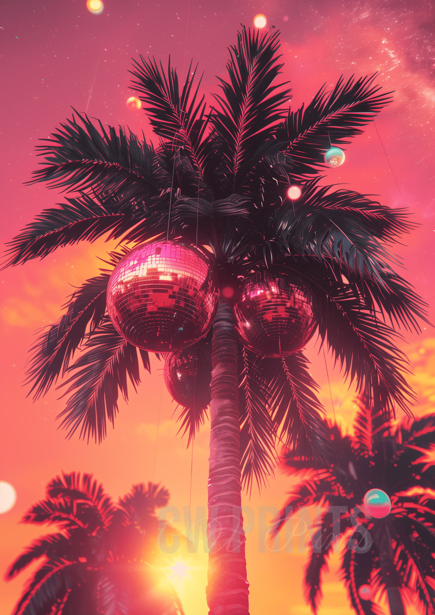 Palm tree meets Disco Balls