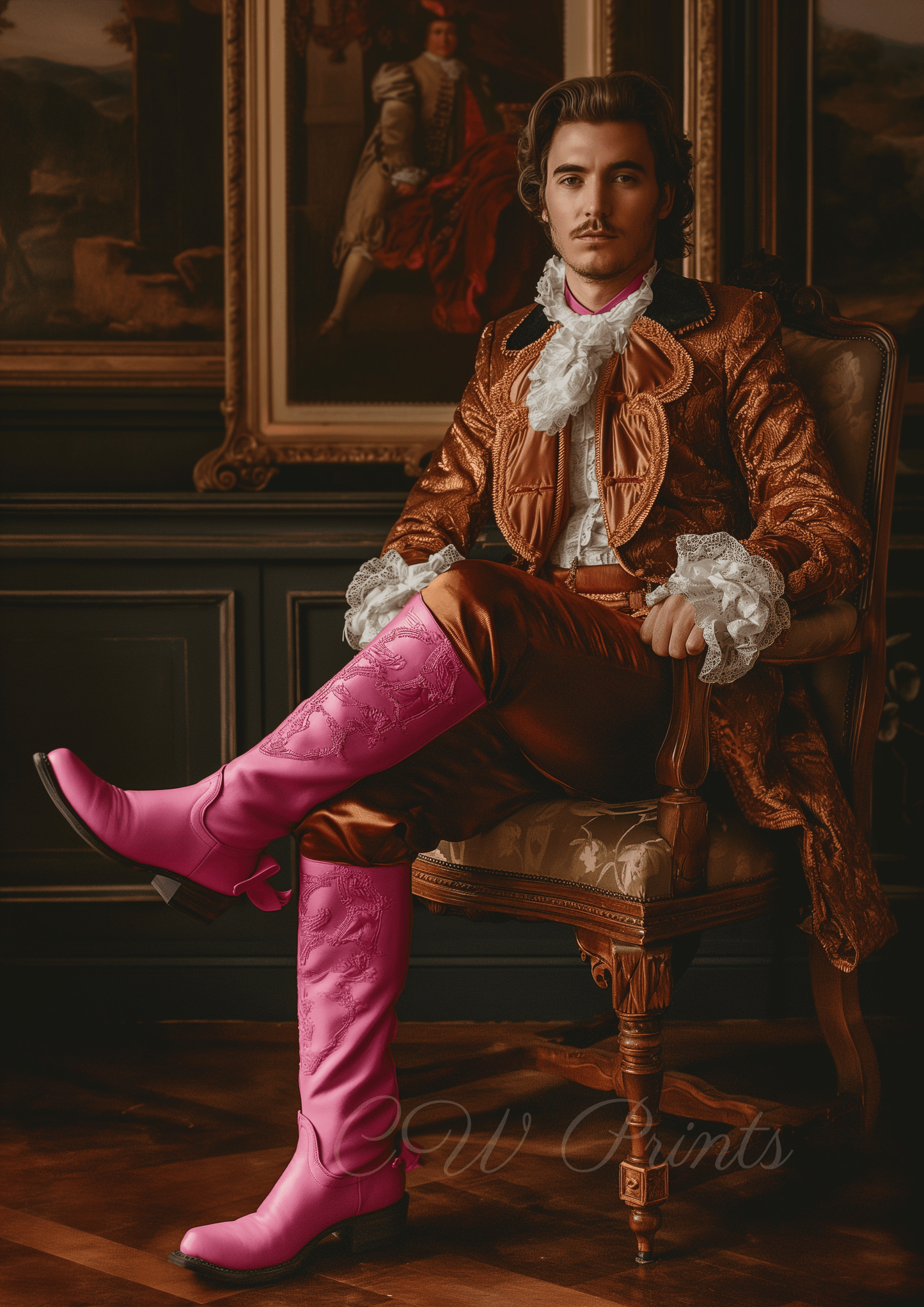 18th century lord wearing cowgirl boots