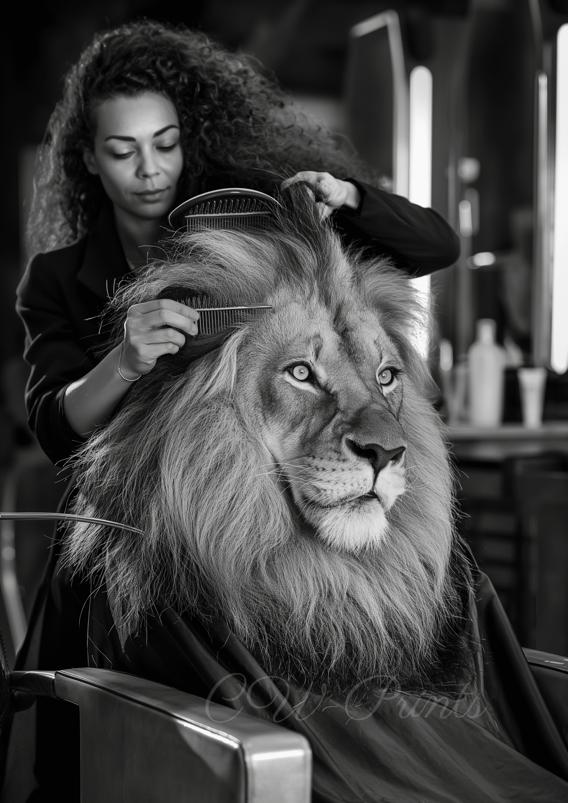 Lion Maine cut in Salon