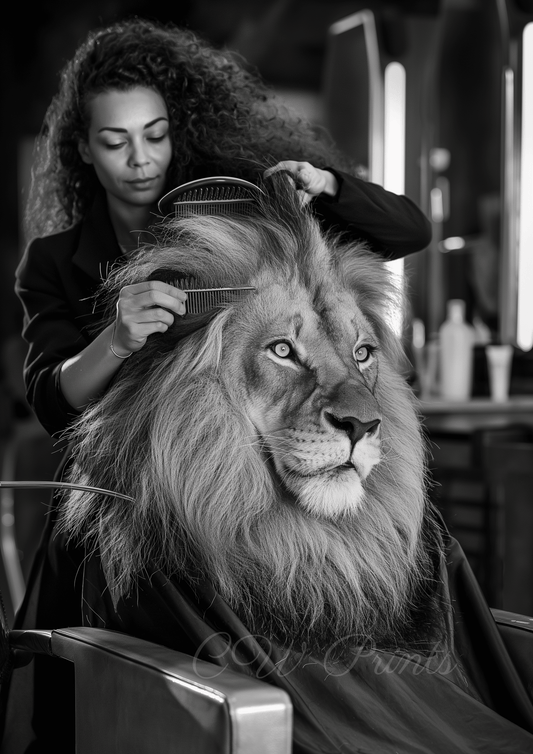 Lion Maine cut in Salon