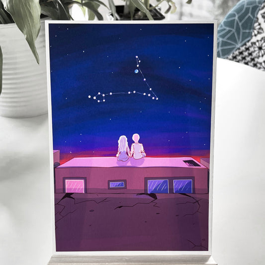 Couple and Constellation Print
