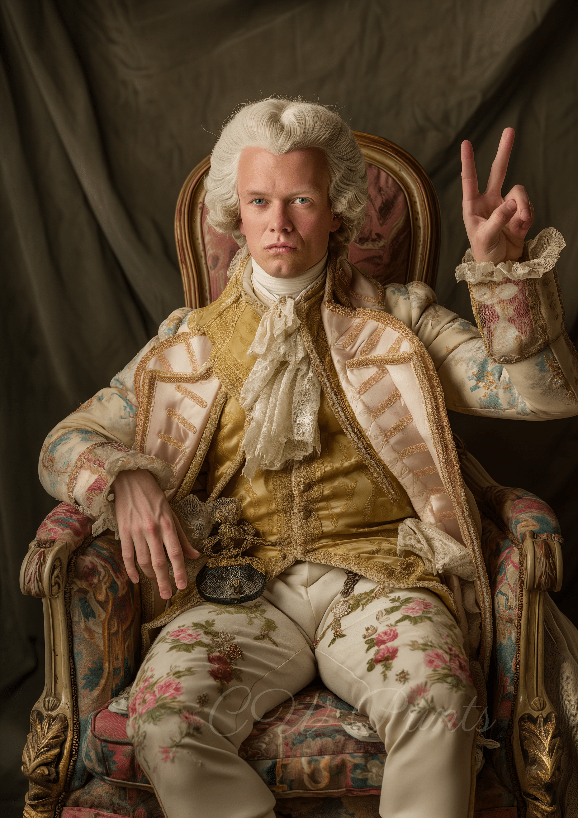 Baron Peace sign
