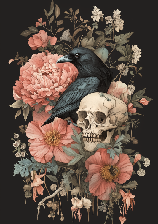 Botanical Gothic Bird 3