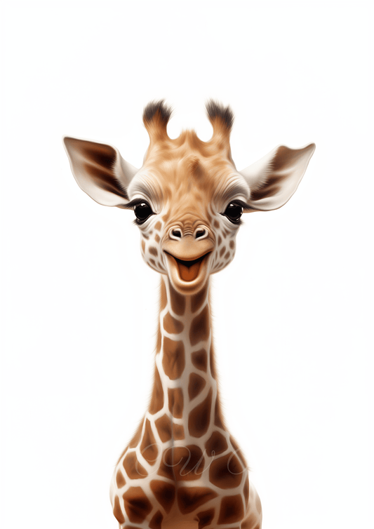 Cute Giraffe - Nursery Print