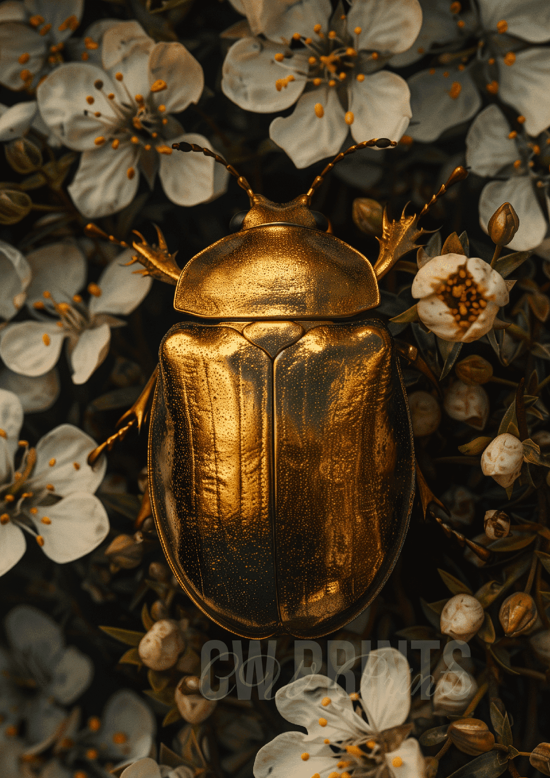 Beetle - White Floral